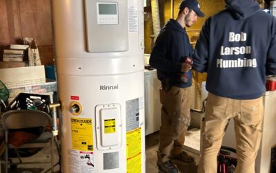 A Rinnai Water Heater Being Installed By The Experts At Bob Larson Plumbing